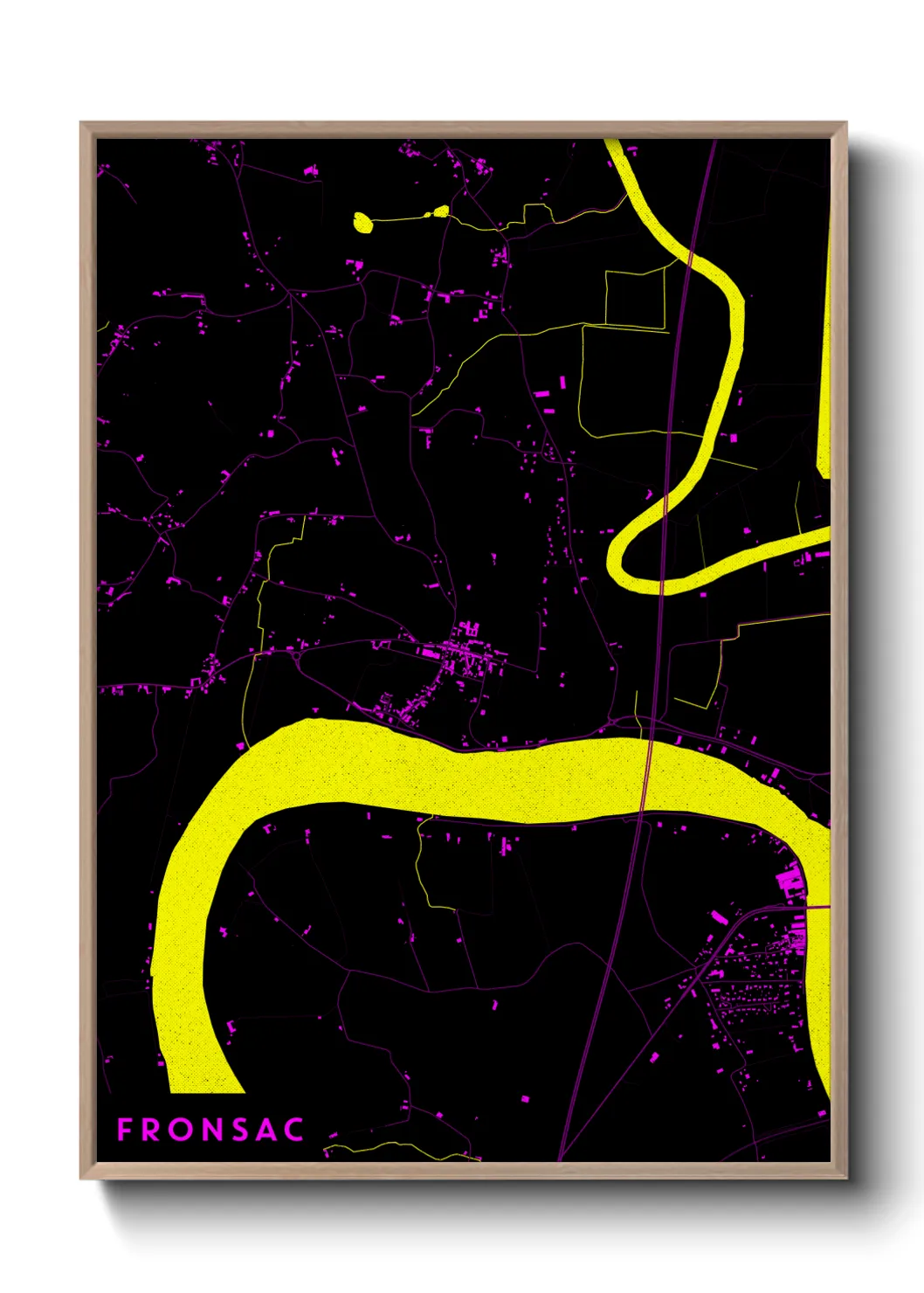 Une affiche de carte sur Fronsac