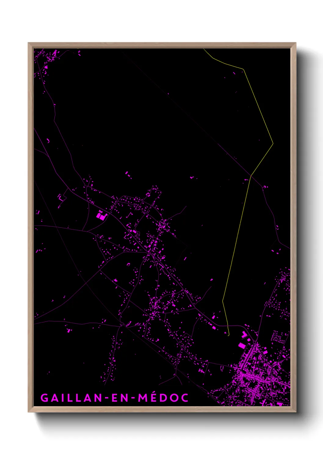 Un poster carteGaillan-en-Médoc