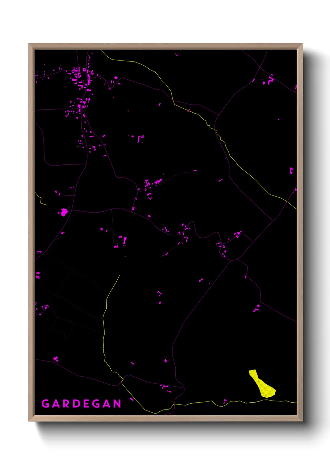 Une affiche de carte sur Gardegan