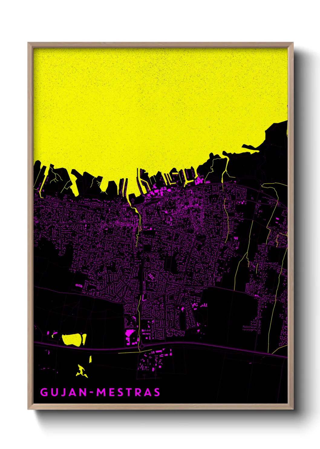 Une affiche de carte sur Gujan-Mestras