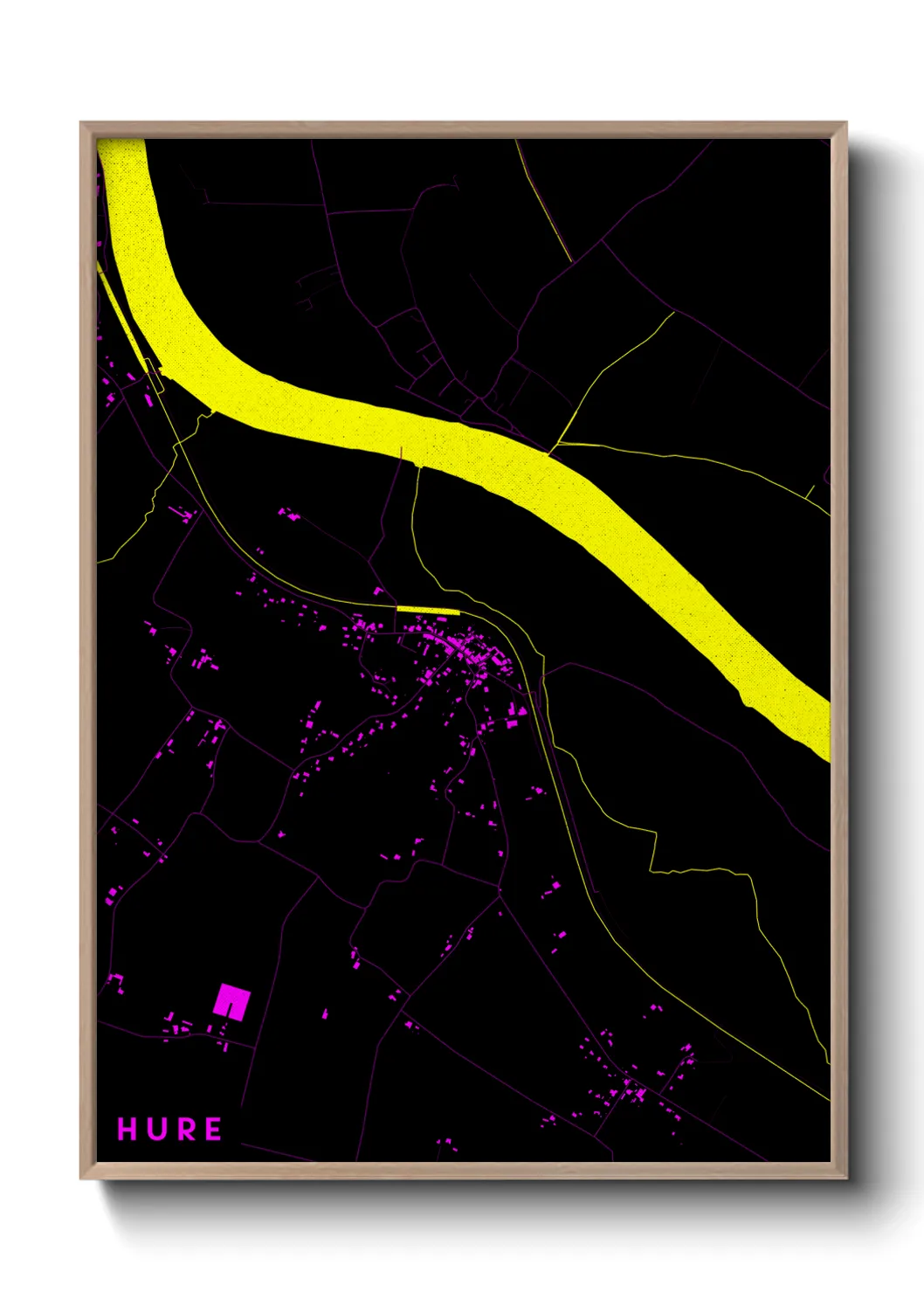 Une affiche de carte sur Hure