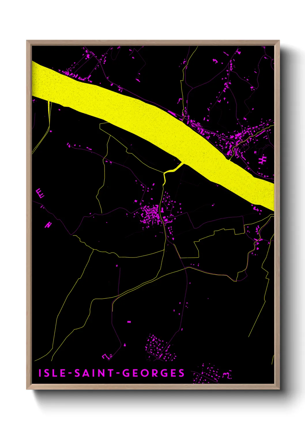 Une affiche de carte sur Isle-Saint-Georges