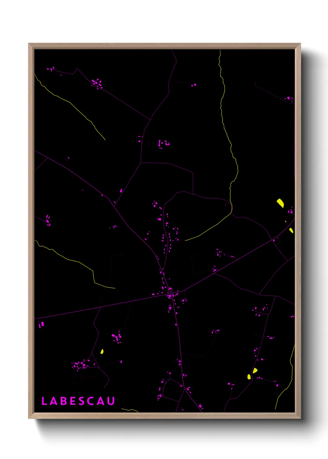 Une affiche de carte sur Labescau