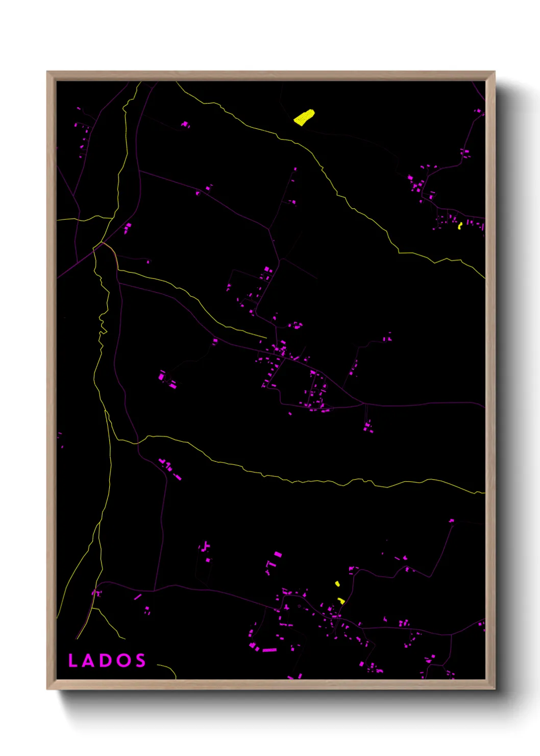 Une affiche de carte sur Lados
