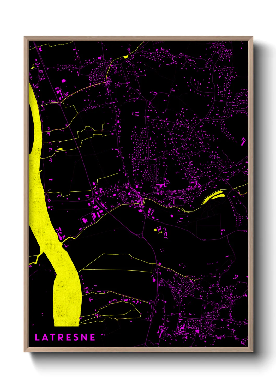 Une affiche de carte sur Latresne