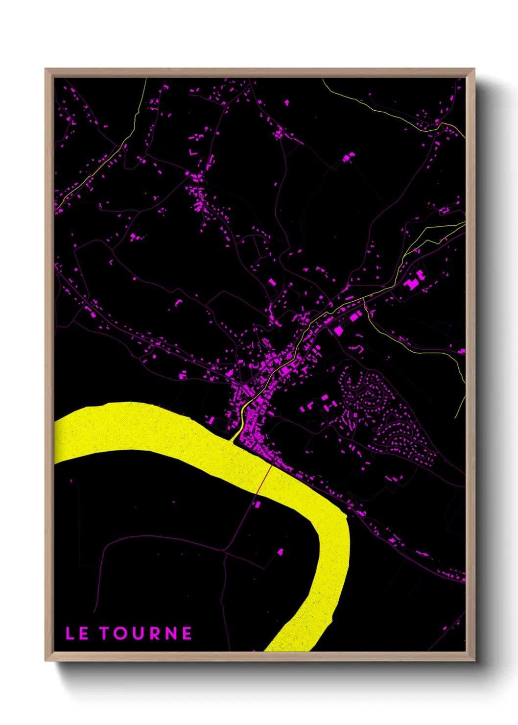 Une affiche de carte sur Le Tourne