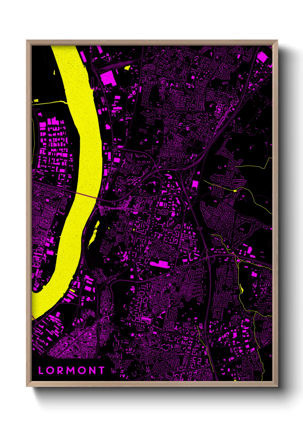 Une affiche de carte sur Lormont