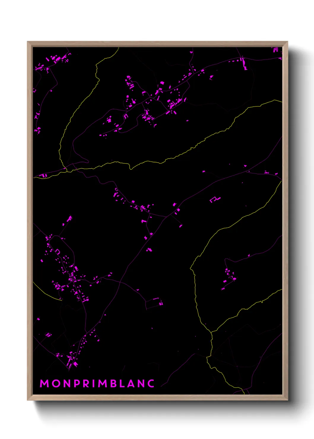 Une affiche de carte sur Monprimblanc