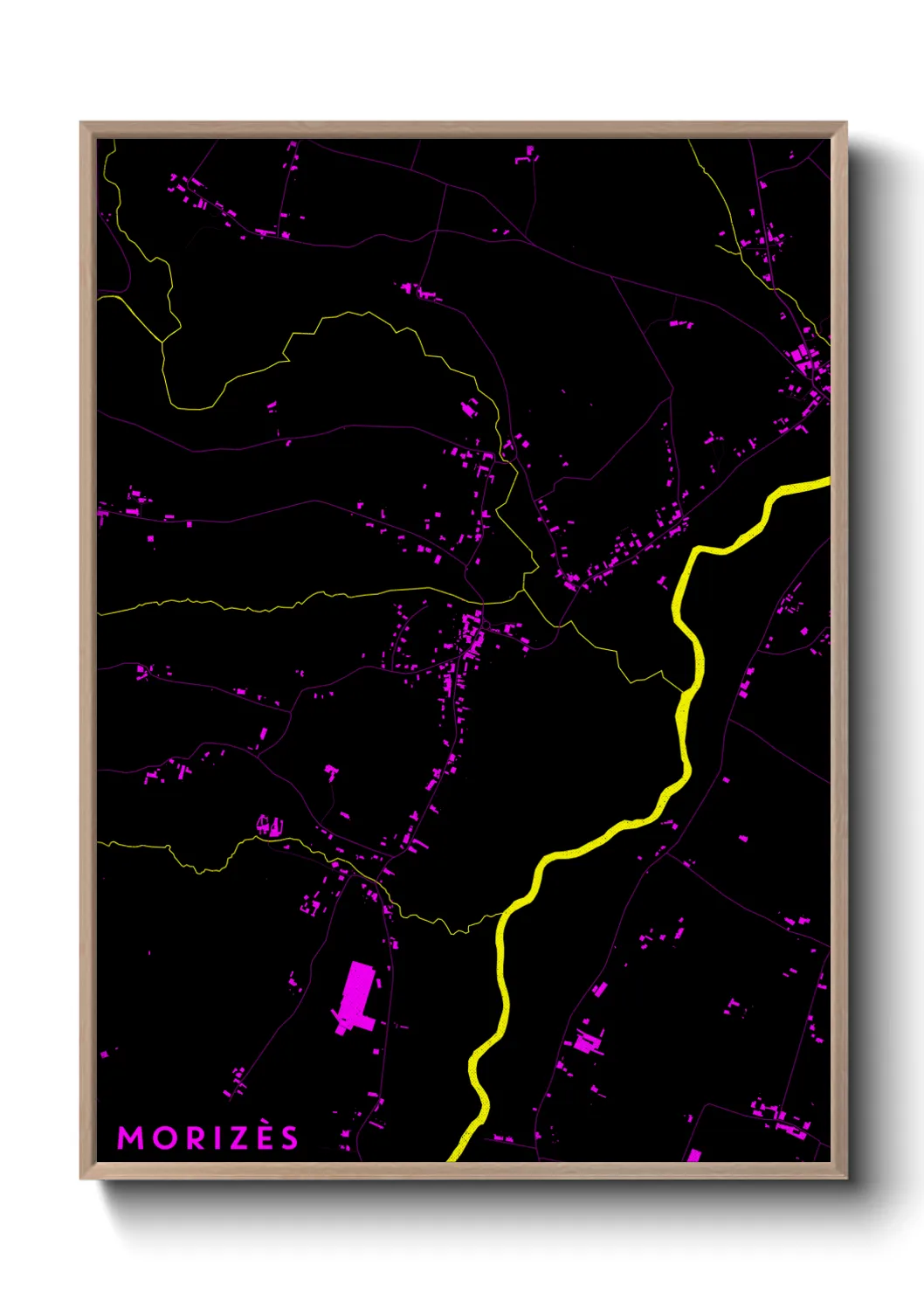 Une affiche de carte sur Morizès