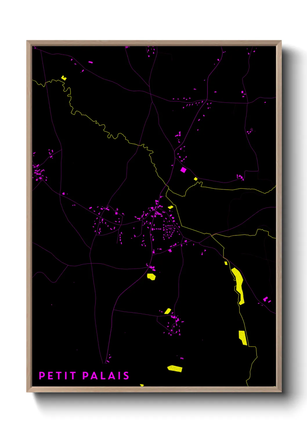 Une affiche de carte sur Petit Palais