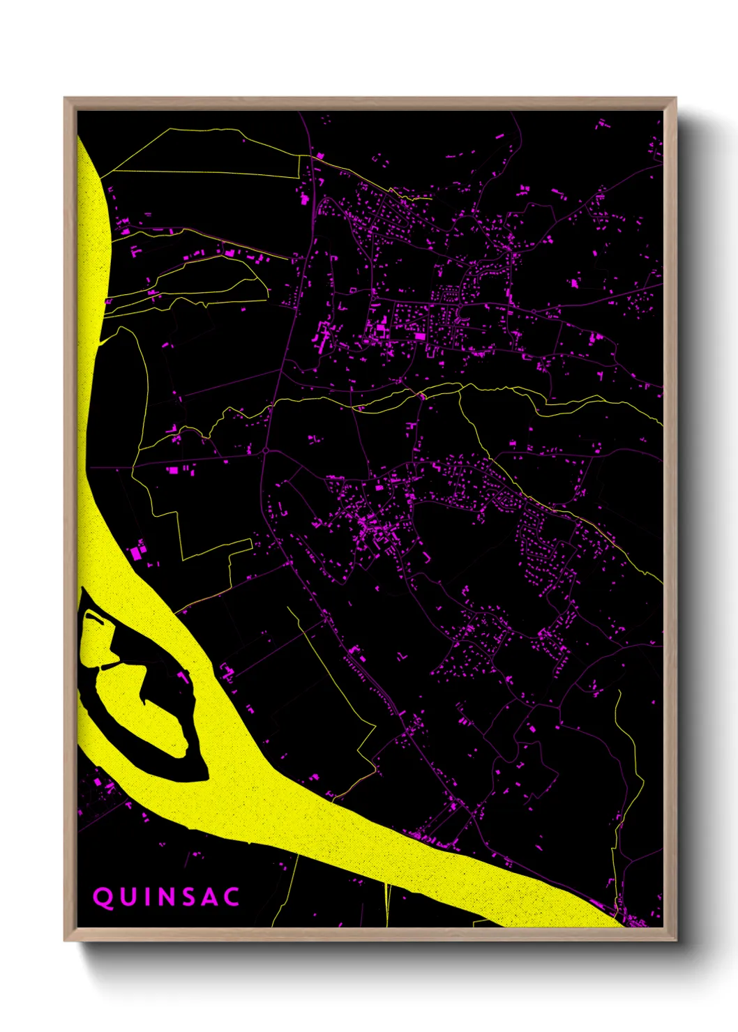 Une affiche de carte sur Quinsac