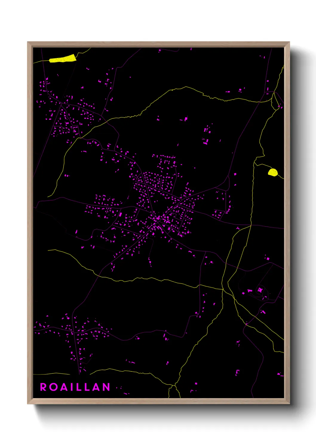 Une affiche de carte sur Roaillan