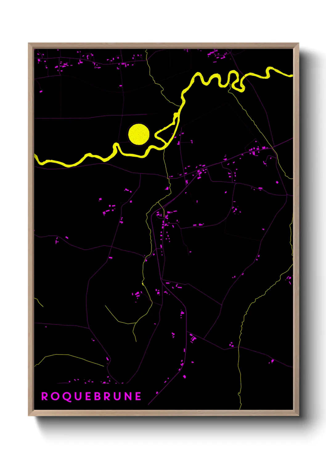 Une affiche de carte sur Roquebrune