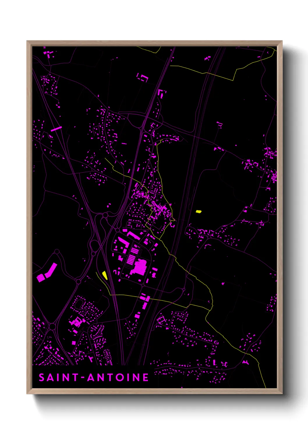 Une affiche de carte sur Saint-Antoine