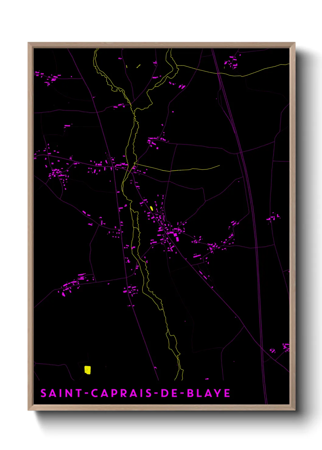 Un poster carteSaint-Caprais-de-Blaye