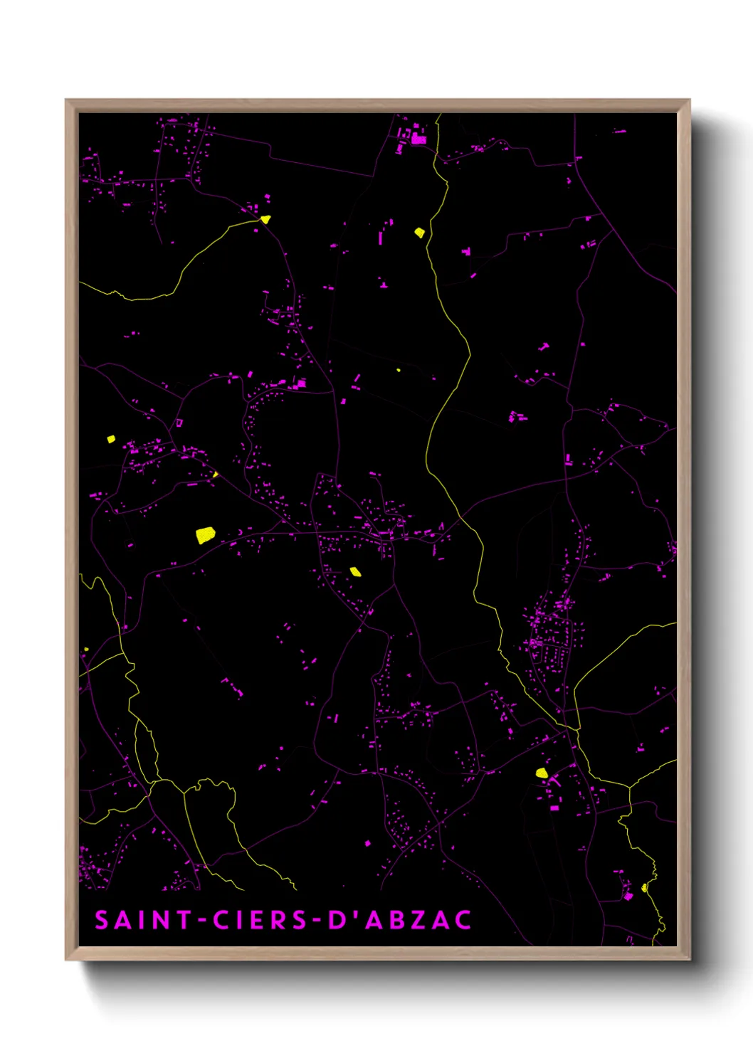 Un poster carteSaint-Ciers-d'Abzac