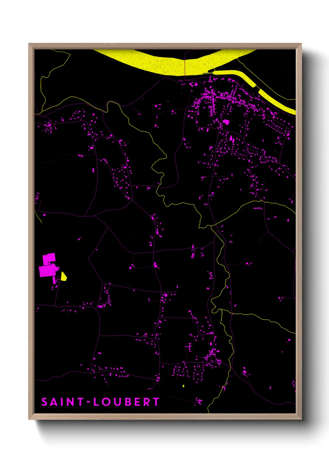 Une affiche de carte sur Saint-Loubert