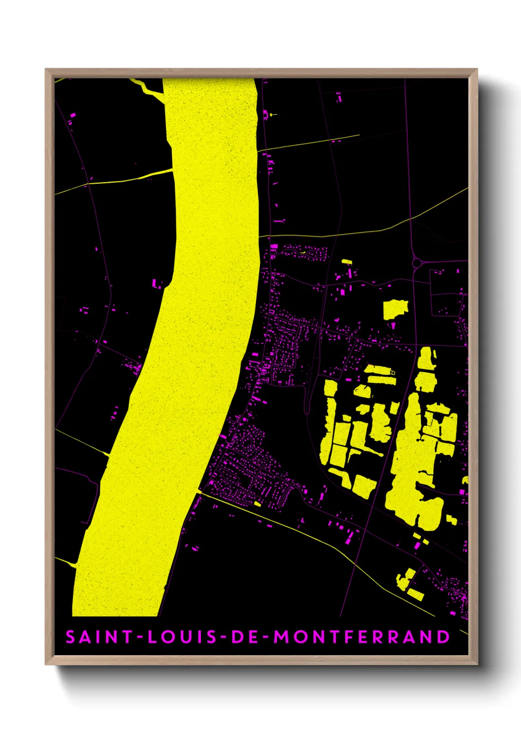 Une affiche de carte sur Saint-Louis-de-Montferrand