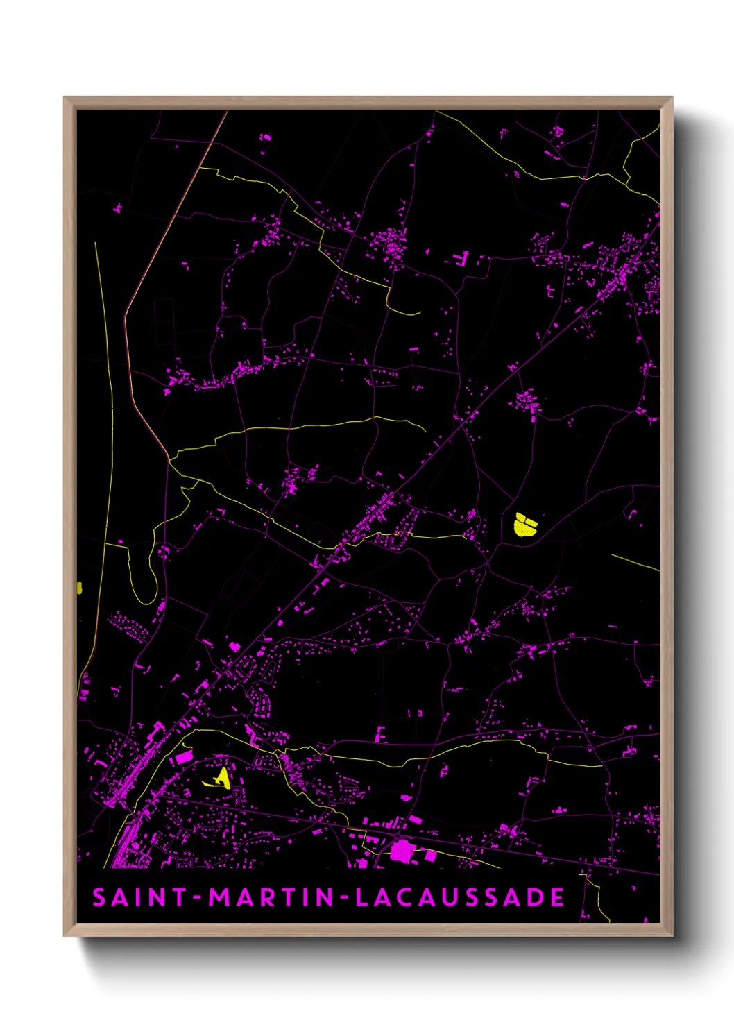 Un poster carteSaint-Martin-Lacaussade