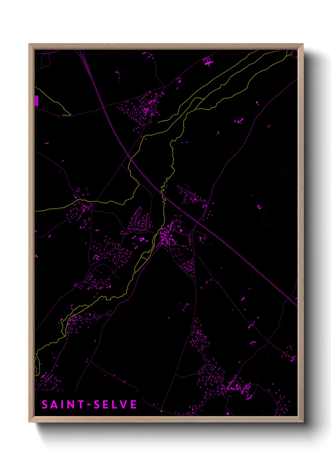 Une affiche de carte sur Saint-Selve