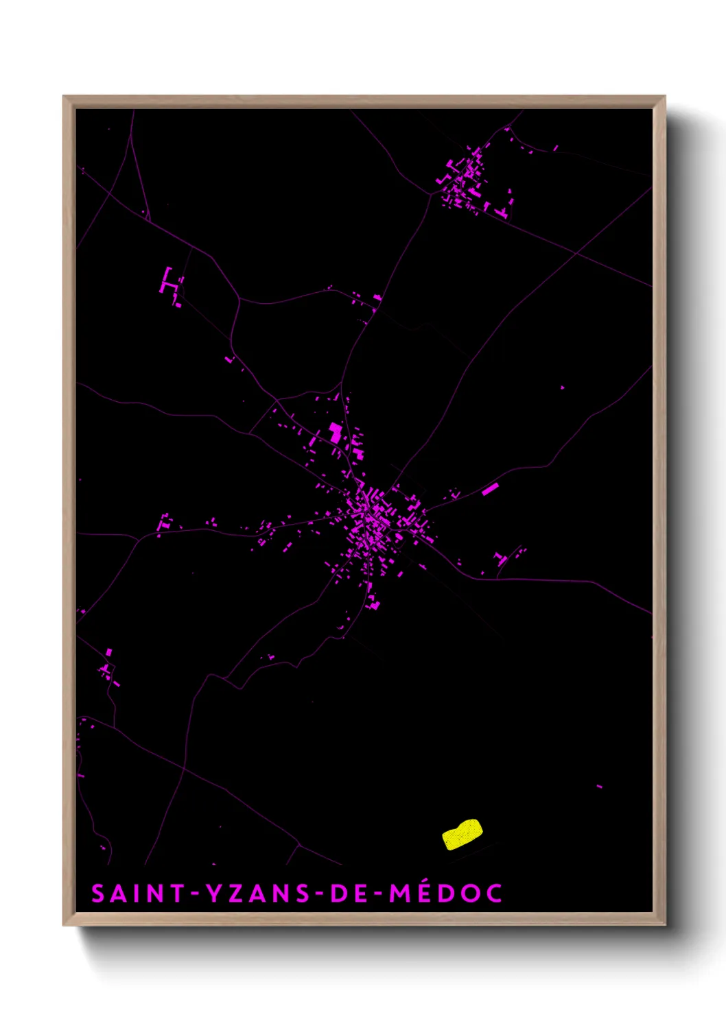 Une affiche de carte sur Saint-Yzans-de-Médoc