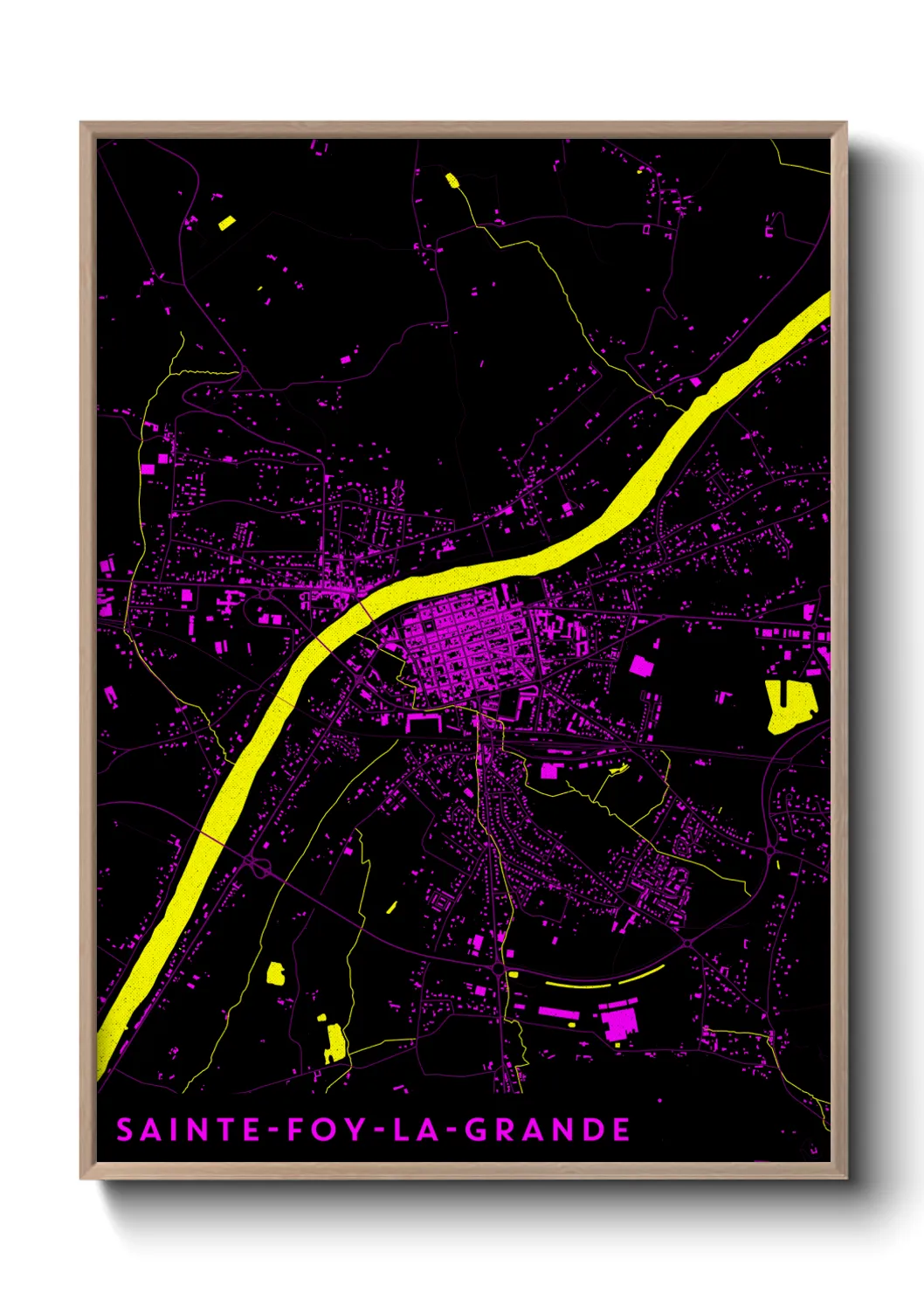Un poster carteSainte-Foy-la-Grande