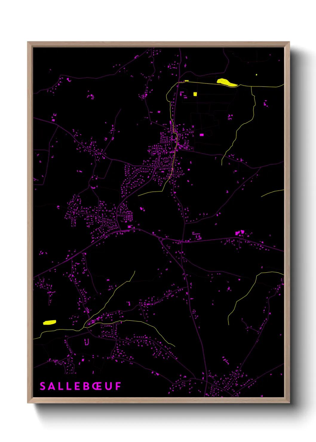 Une affiche de carte sur Sallebœuf