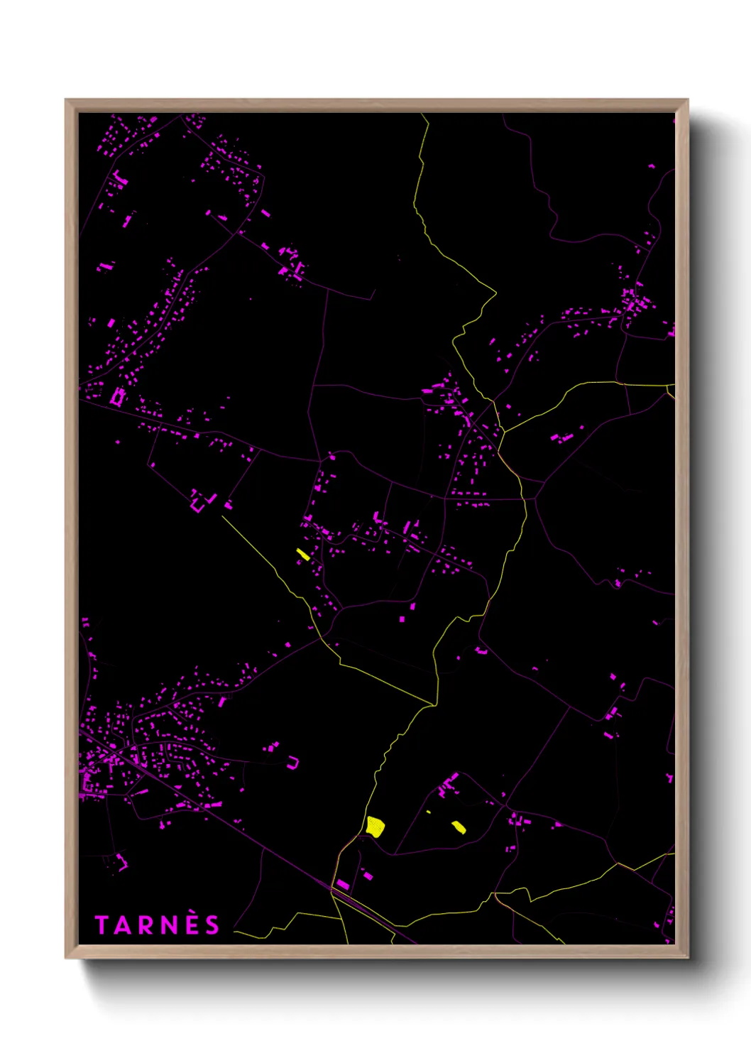 Une affiche de carte sur Tarnès