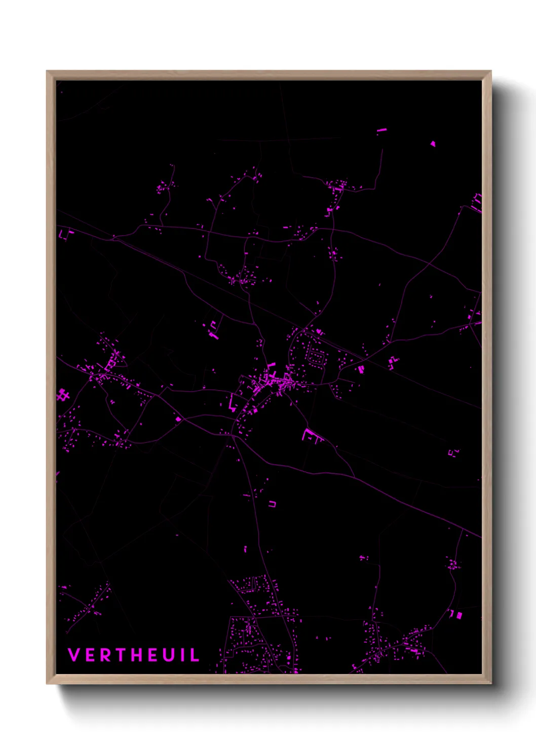 Une affiche de carte sur Vertheuil