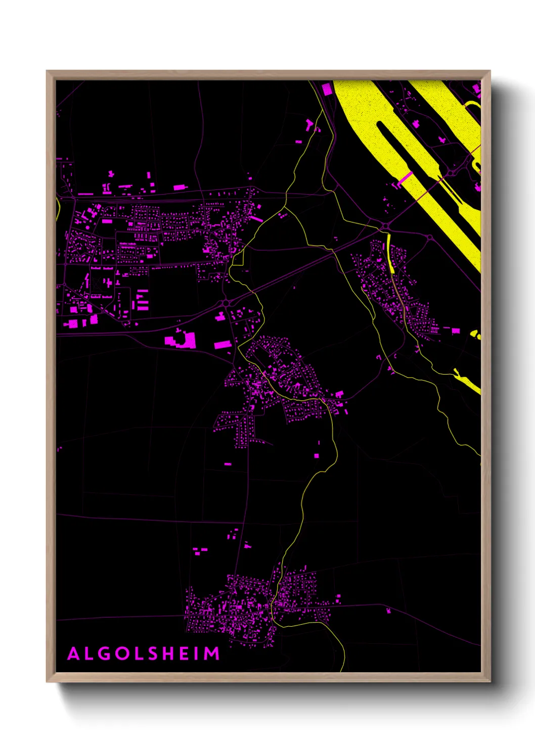 Une affiche de carte sur Algolsheim
