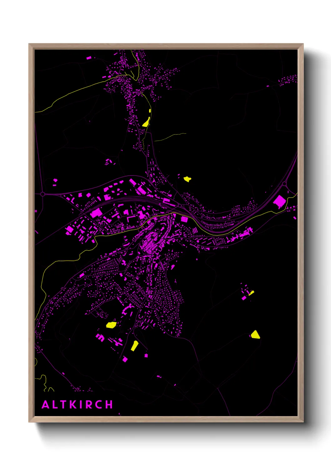 Une affiche de carte sur Altkirch