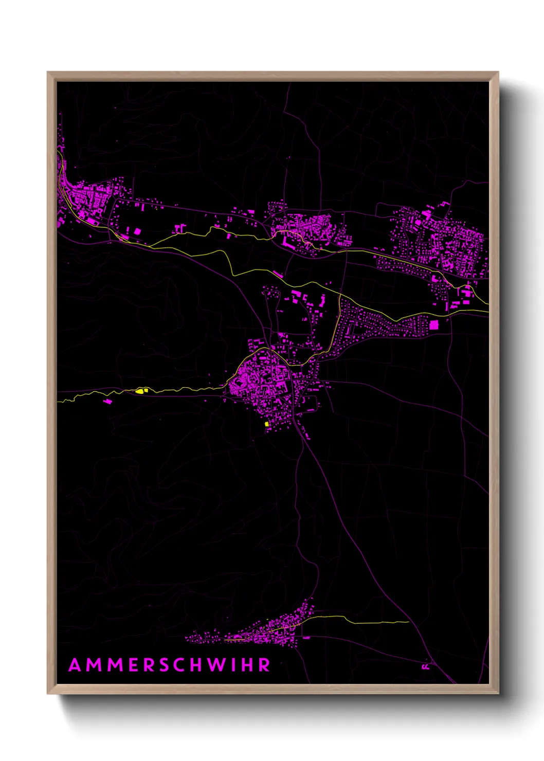 Une affiche de carte sur Ammerschwihr