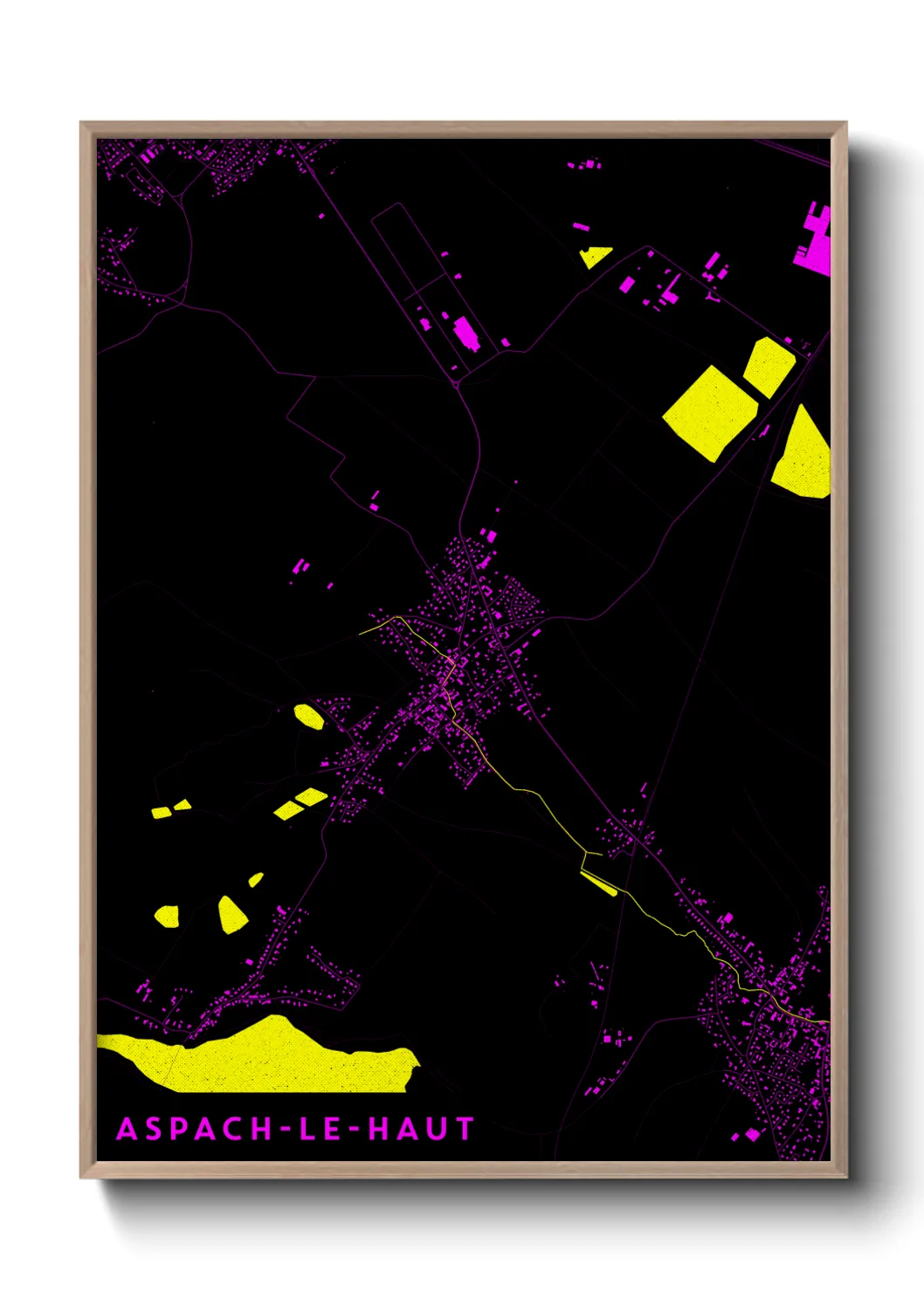 Une affiche de carte sur Aspach-le-Haut