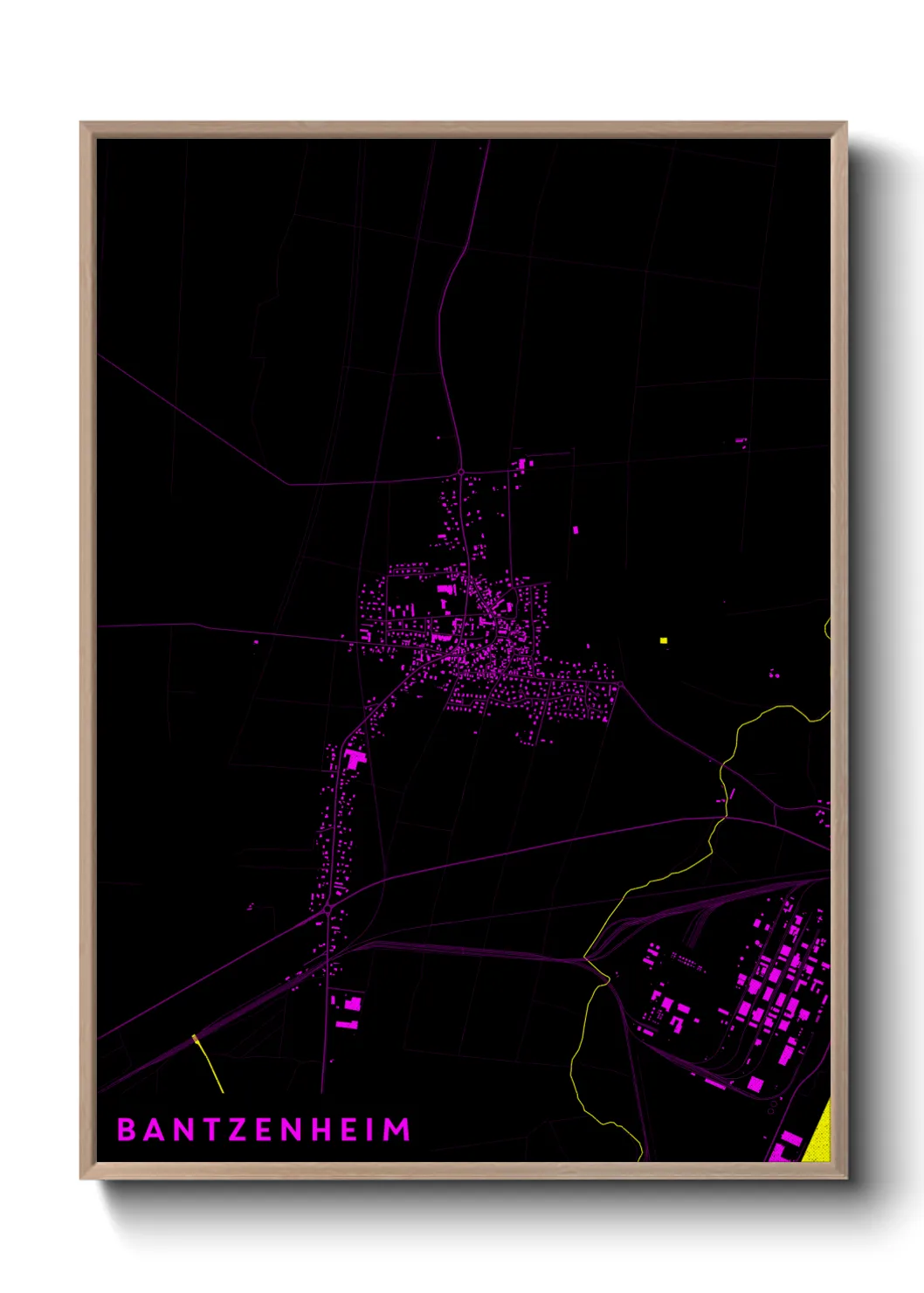 Une affiche de carte sur Bantzenheim