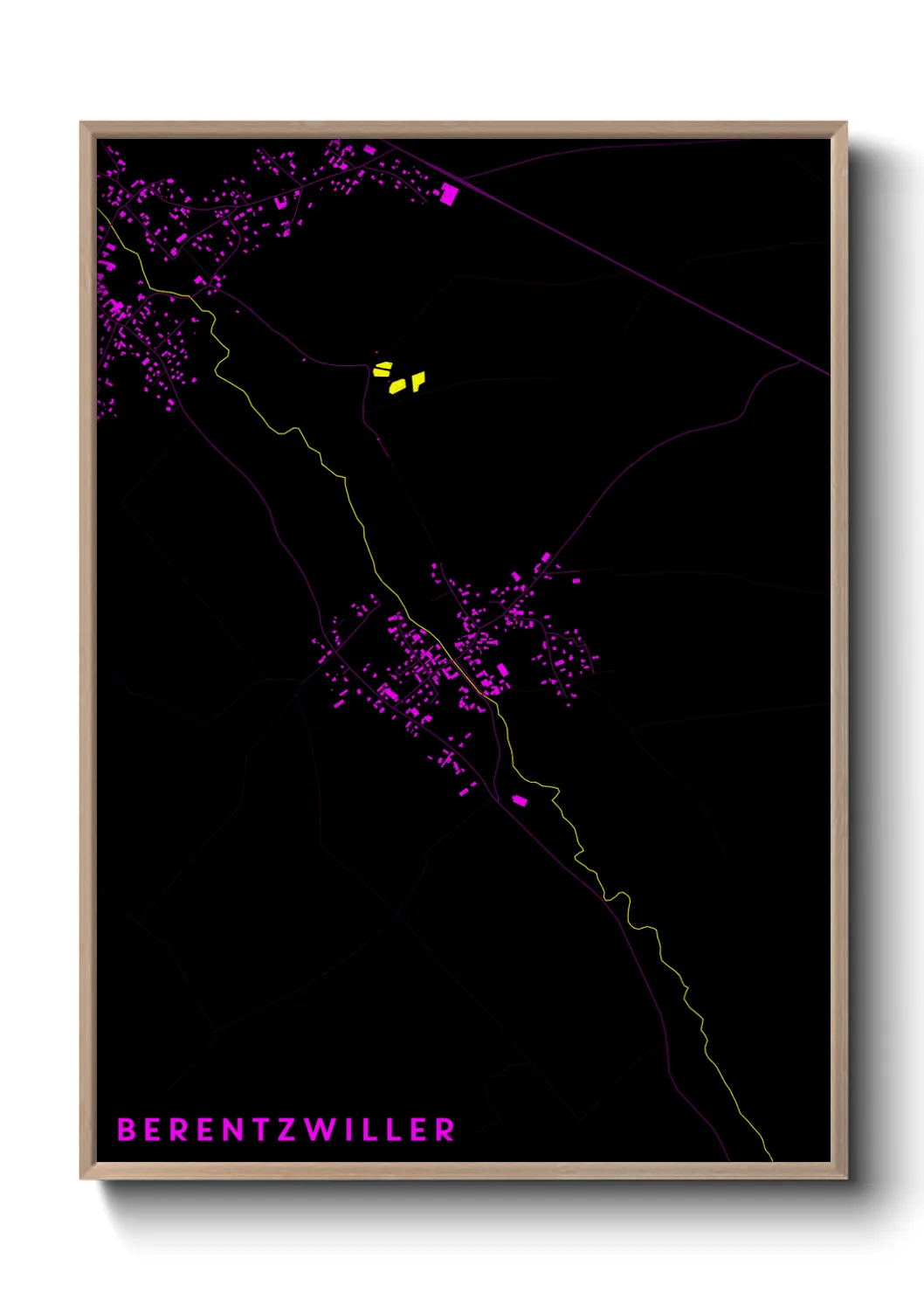 Une affiche de carte sur Berentzwiller