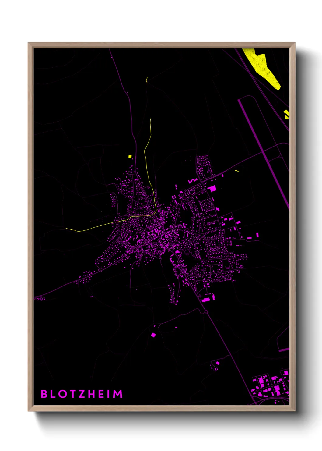 Une affiche de carte sur Blotzheim