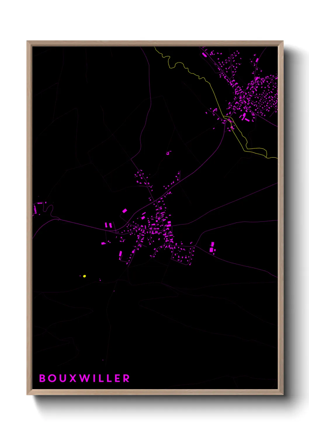 Une affiche de carte sur Bouxwiller