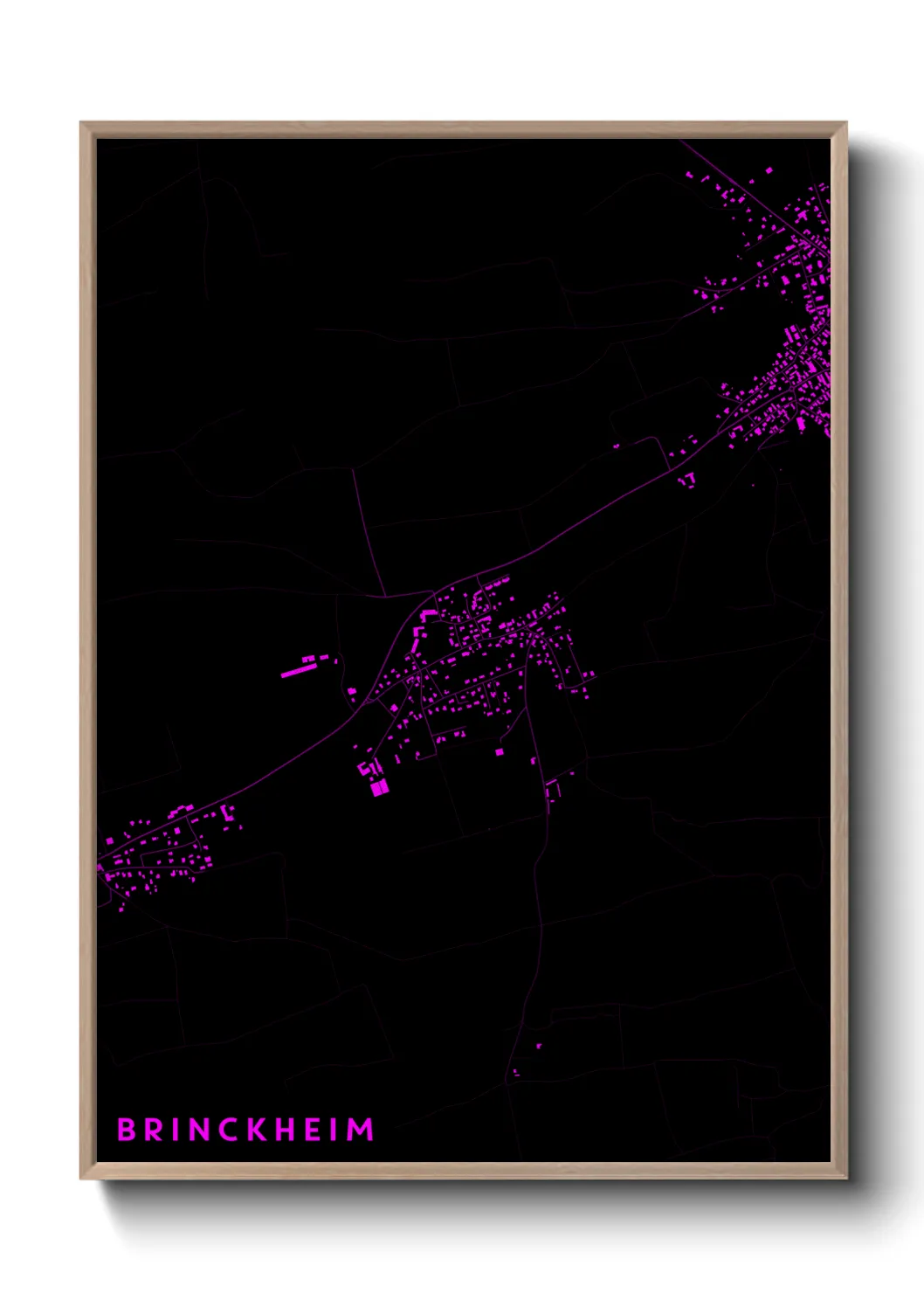 Une affiche de carte sur Brinckheim
