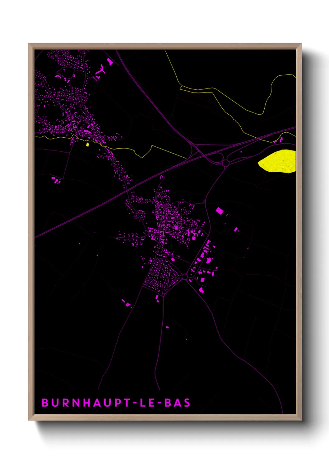 Une affiche de carte sur Burnhaupt-le-Bas