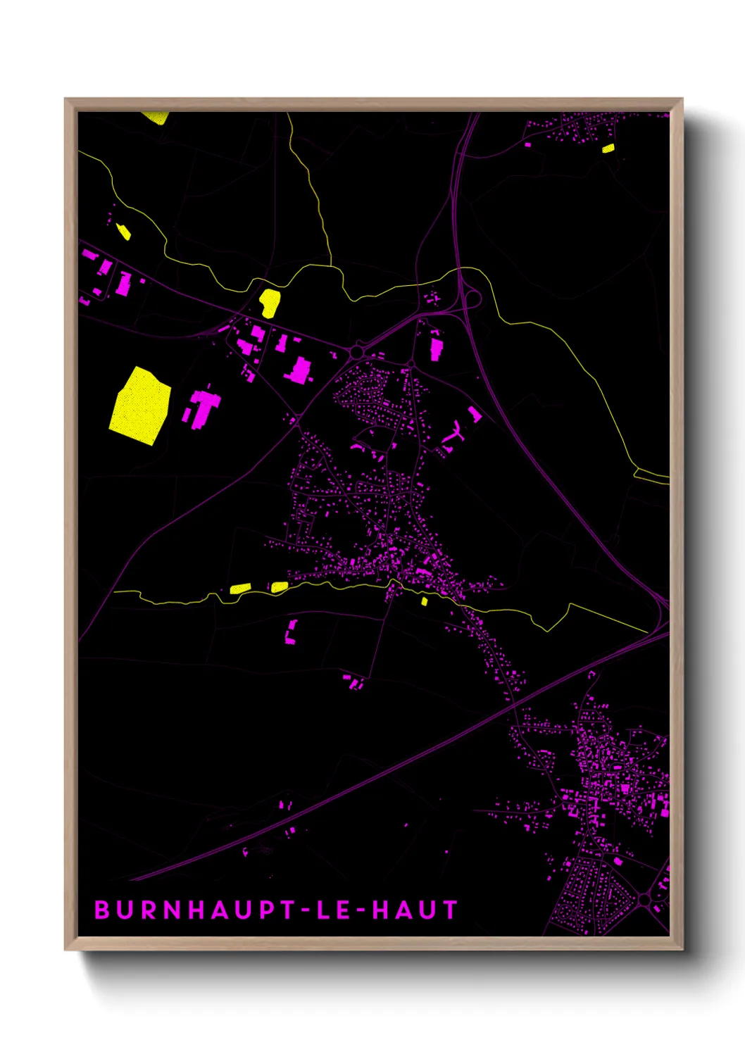 Une affiche de carte sur Burnhaupt-le-Haut