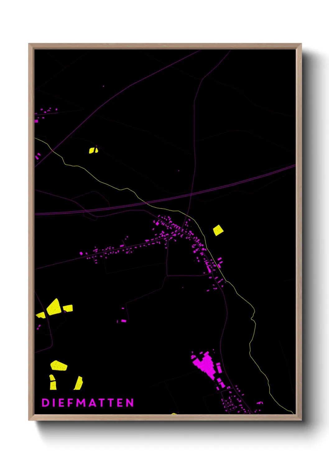 Une affiche de carte sur Diefmatten