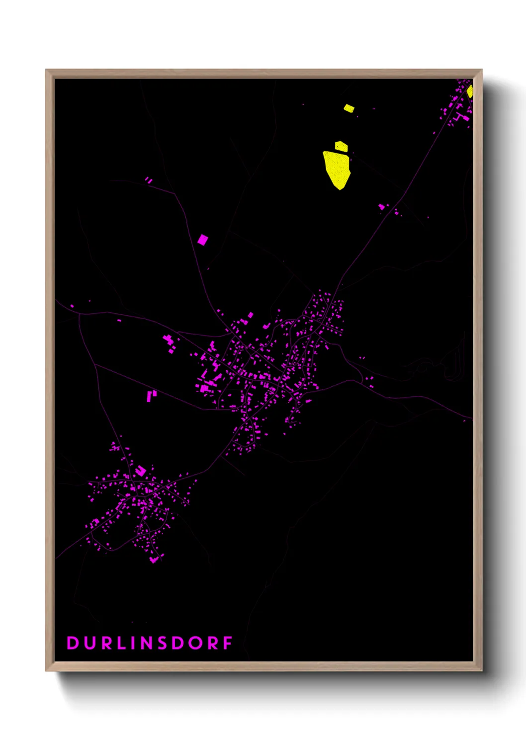 Une affiche de carte sur Durlinsdorf