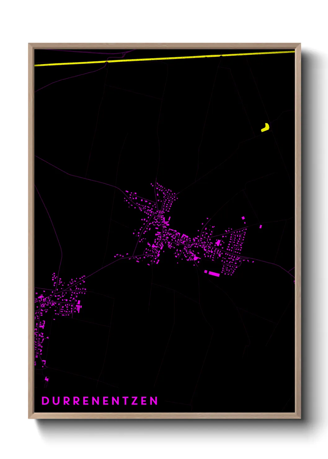 Une affiche de carte sur Durrenentzen