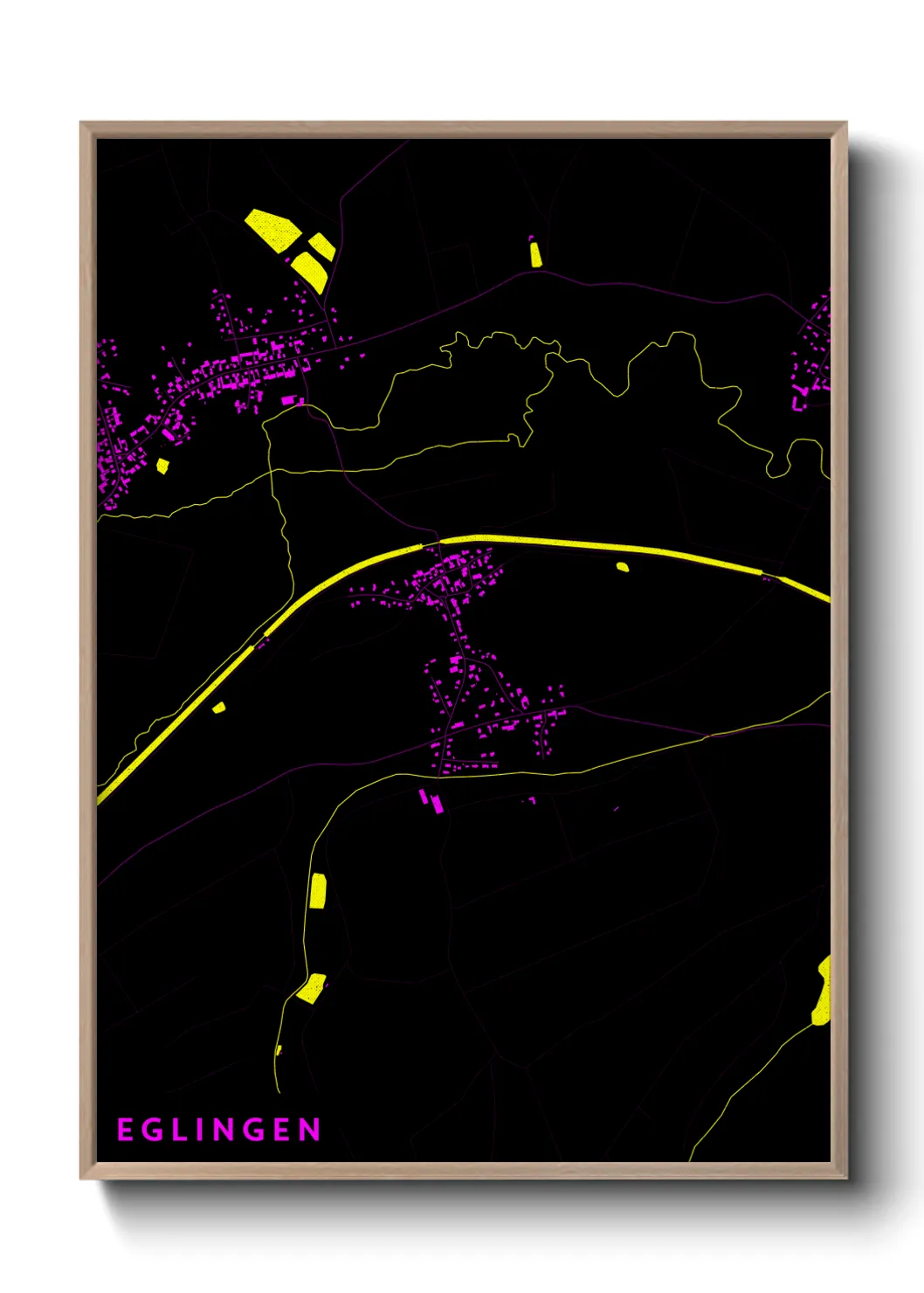 Une affiche de carte sur Eglingen