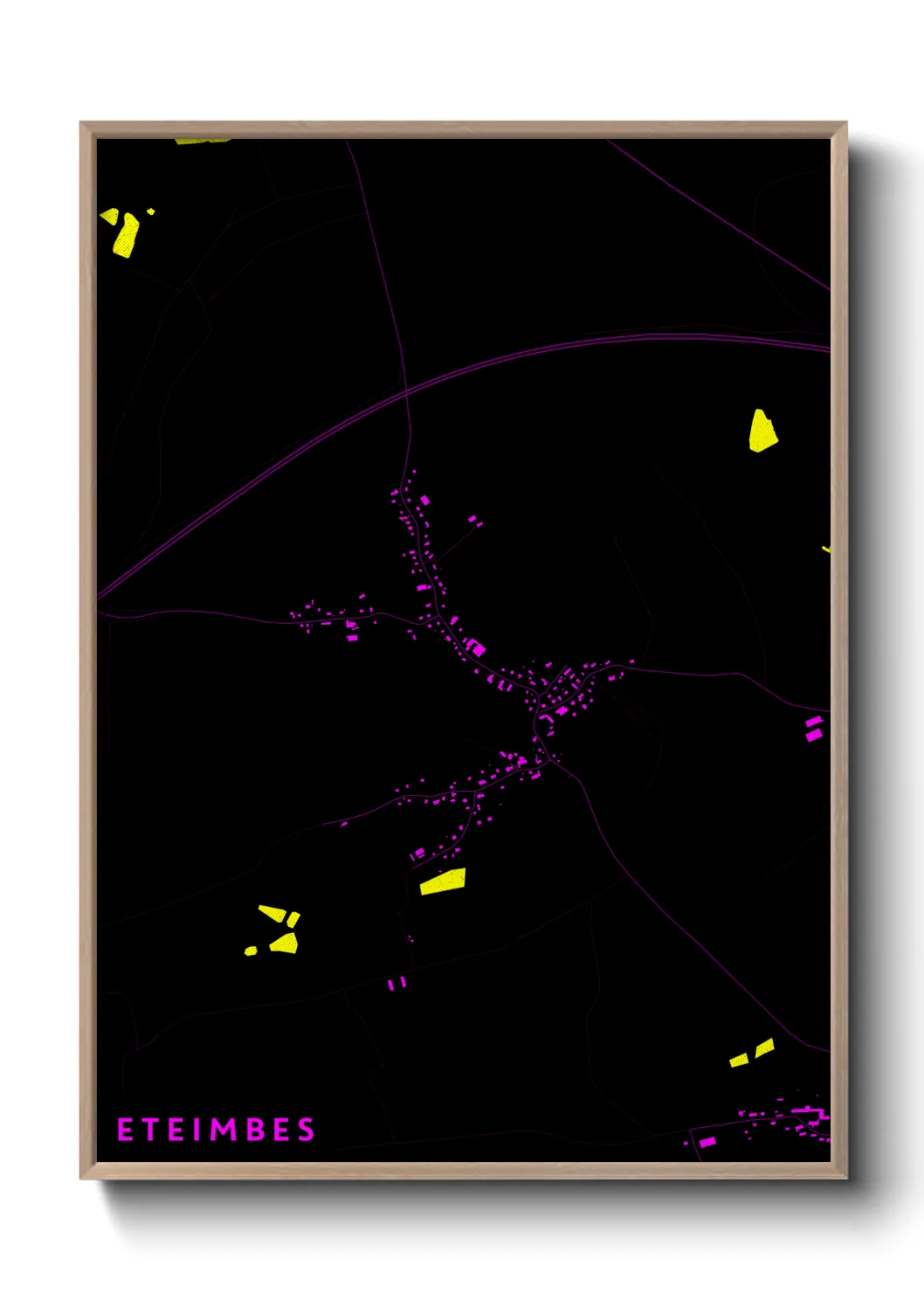 Une affiche de carte sur Eteimbes