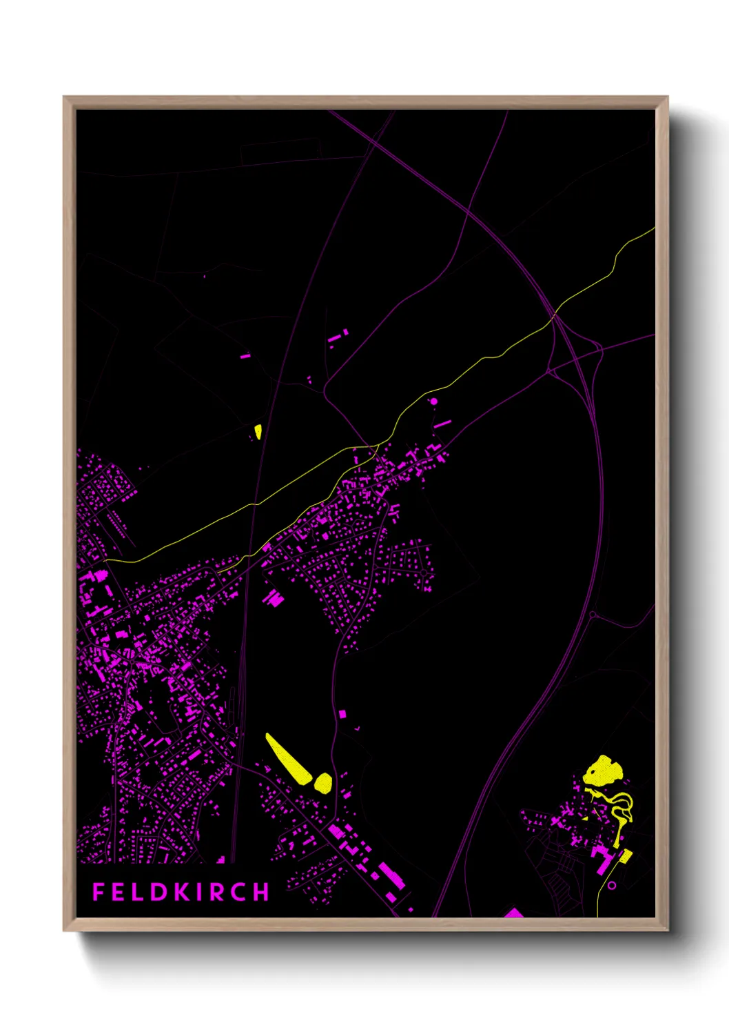 Une affiche de carte sur Feldkirch