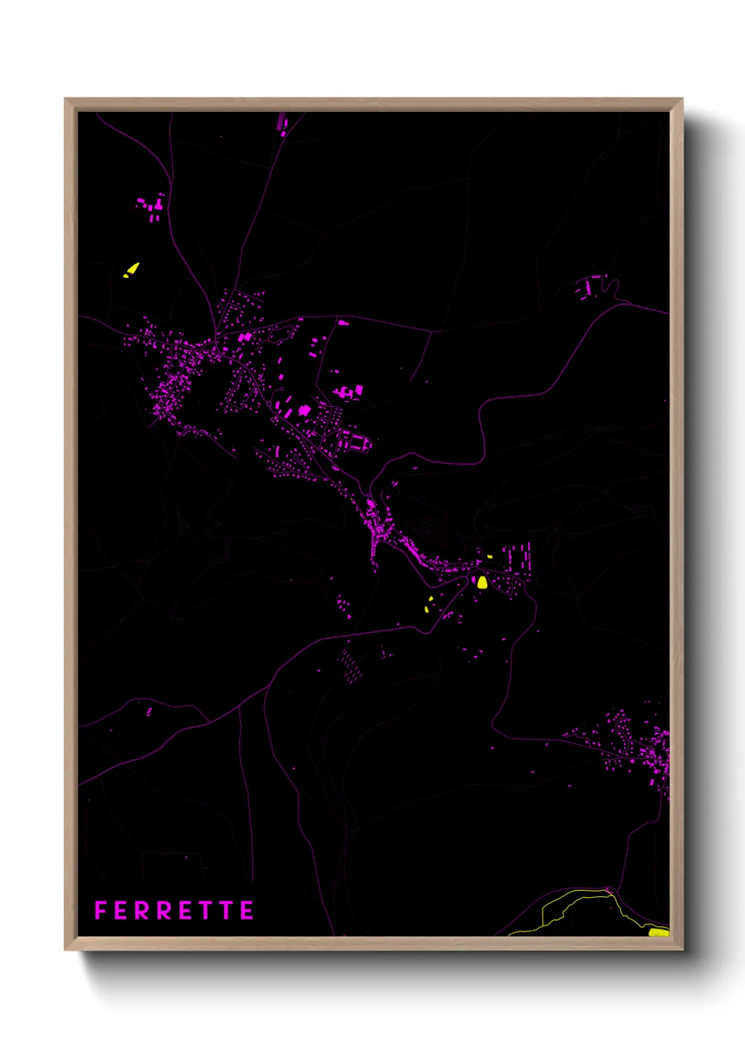 Une affiche de carte sur Ferrette