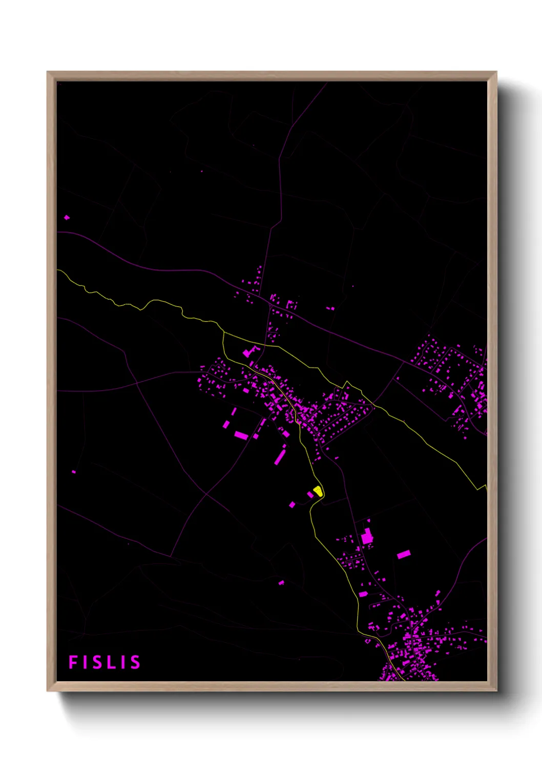 Une affiche de carte sur Fislis