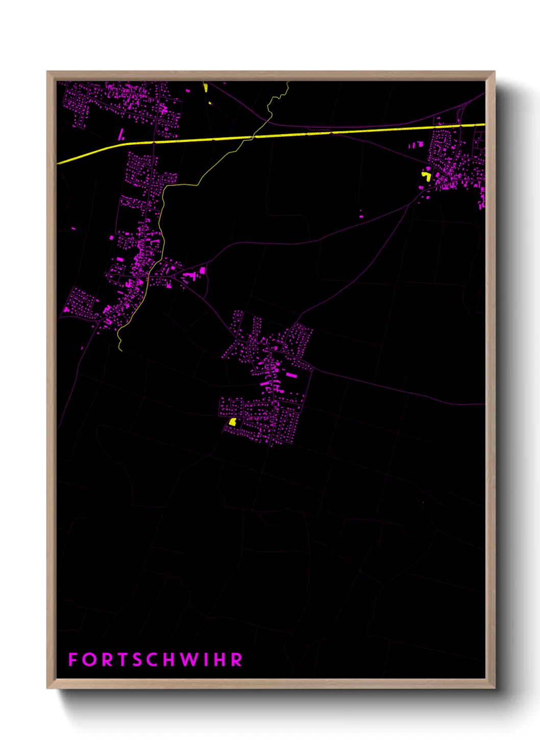 Une affiche de carte sur Fortschwihr