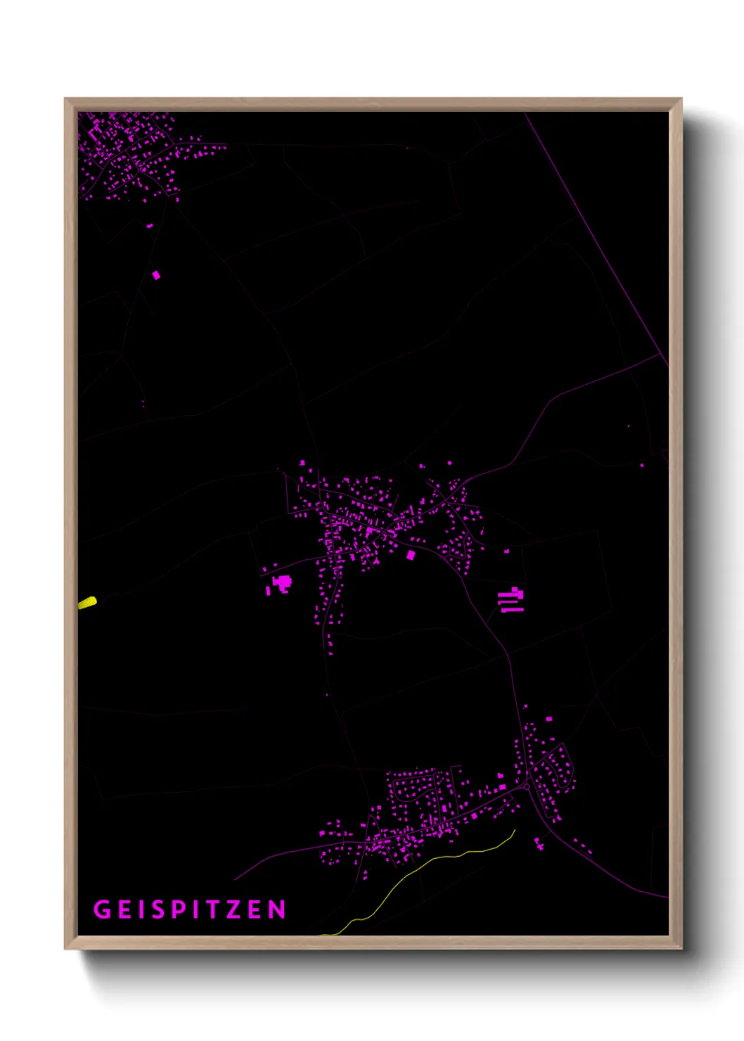 Une affiche de carte sur Geispitzen